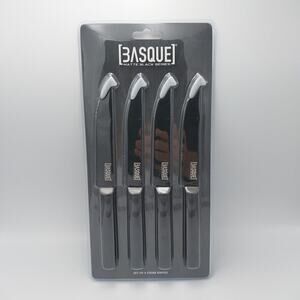 Basque Matte‎ Black Series Steak Knives. Set Of 4. New In Package.